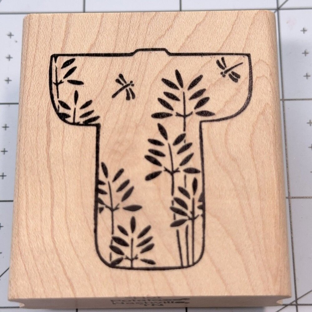Kimono Bamboo Dragon Fly Rubber Stamp Hot Potatoes Nature Fashion Craft